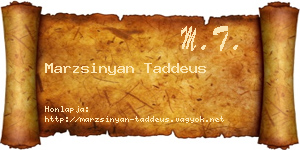Marzsinyan Taddeus névjegykártya